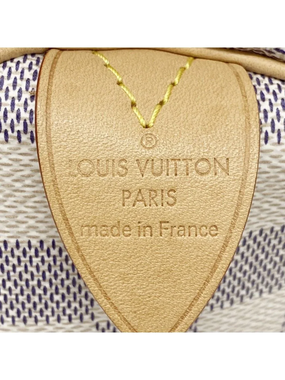 Louis Vuitton Damier Azur Speedy 30 White Handbag